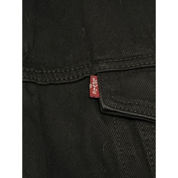 🔥 LEVI’S Black Sherpa Denim Trucker Jacket Duvall Chore 16365-0054 Sz XXL 🔥 - Picture 9 of 12